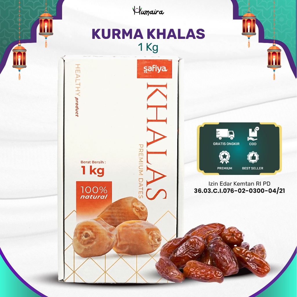 

Kurma Khalas 1 kg SAFIYA Khalas Saad Premium Oleh Oleh Haji Umroh