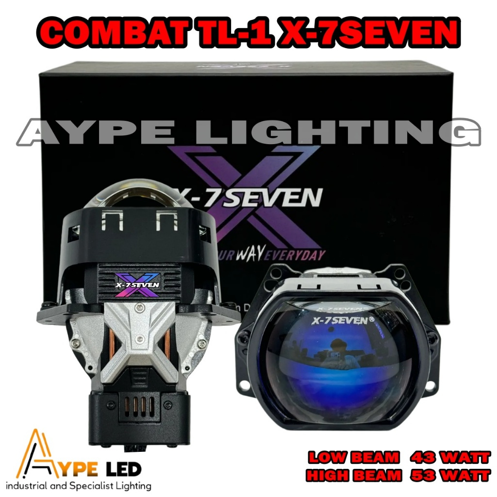 Biled Projector X-7SEVEN 3 Inch Bluelens Combat TL-1 High quality Biled 3 inch 53 WATT X-7SEVEN