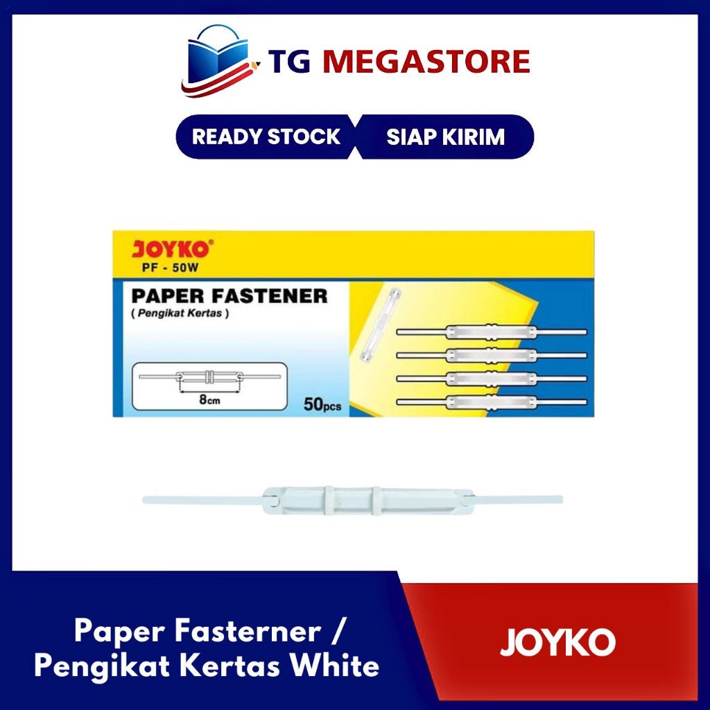 

Paper Fasterner Joyko / Pengikat Kertas White isi 50pcs PF - 50