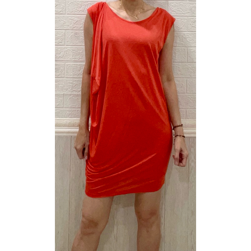 Dress Wanita Zara Orange Preloved
