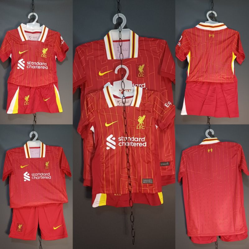 NEW Jersey Home LVPOOL Kids Bola Baju Bola&Futsal Anak LVPOOL Home New 2024 2025 Anak Umur 3-12 tahu