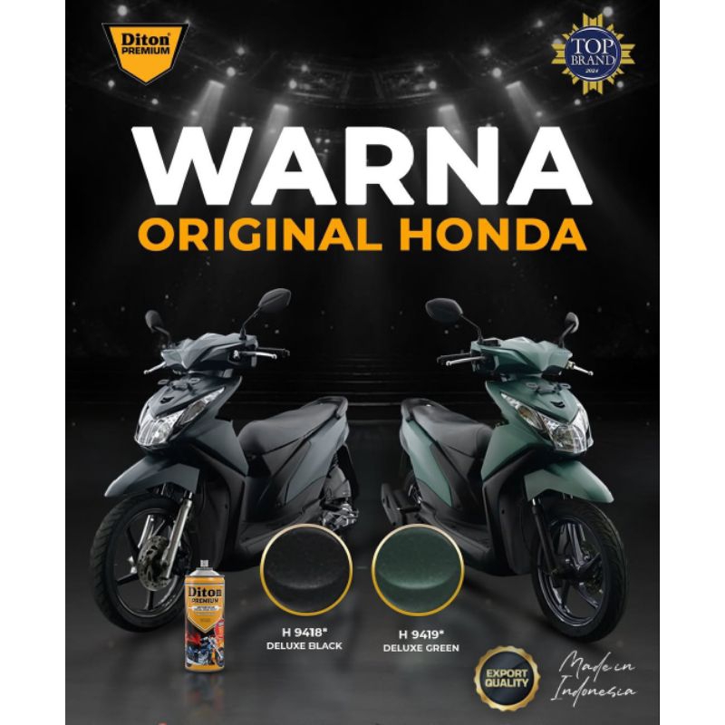Pilok Hijau Beat Deluxe Green H 9419 * Diton Cat Motor Ori Honda Beat Scoopy 2024 Tanpa Clear