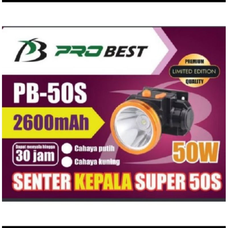Senter kepala cas probest 50 what