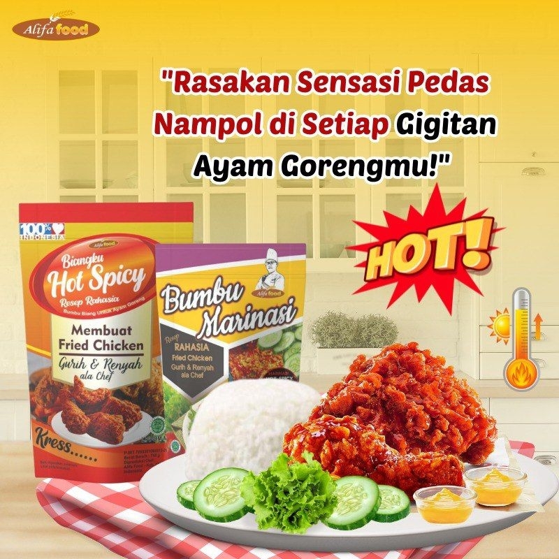 

Paket Hot Spicy Alifa Food - di Lengkapi Saus Hot Spicy