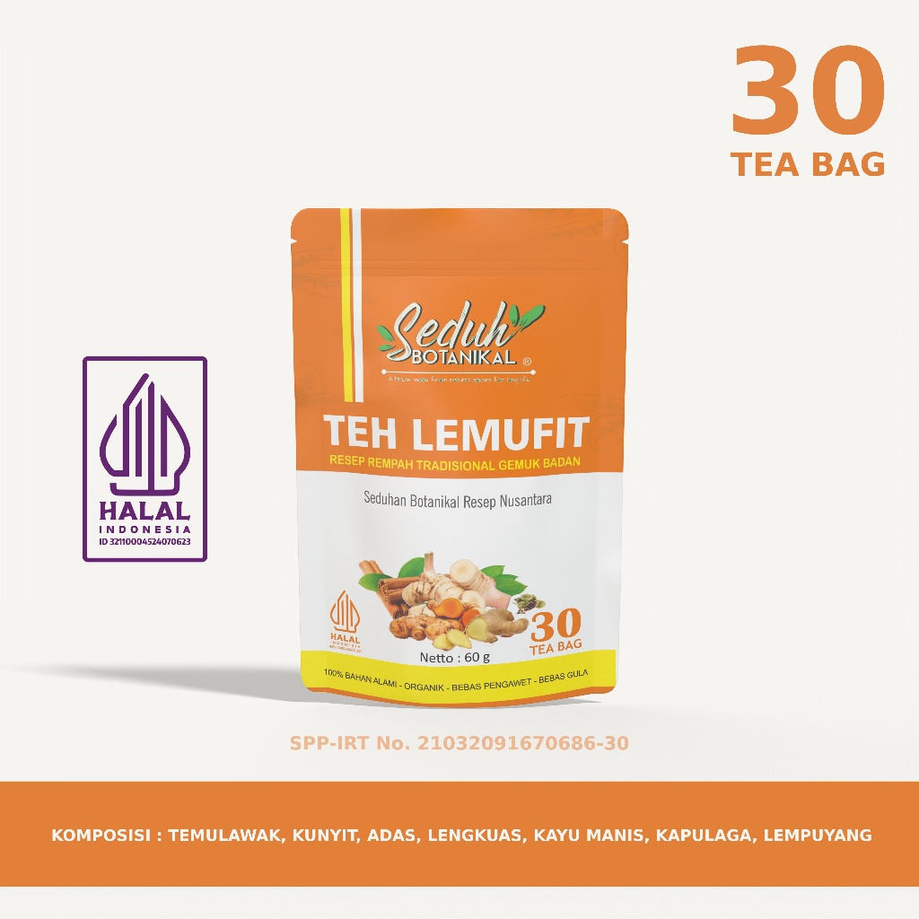 

MAR SEDUH BOTANIKAL Teh Lemufit Gemuk Badan Resep Teh Rempah JSR 30 Tea Bag