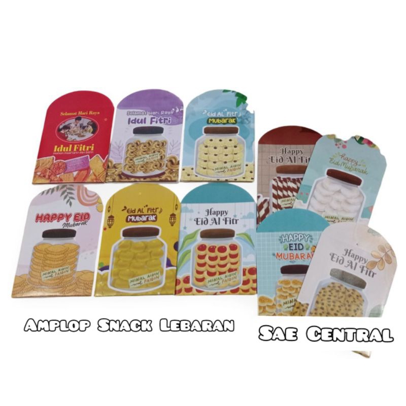 

100 Pcs Amplop Lebaran Motif Snack - 10 Pack Amplop Lebaran Murah - Amplop Lebaran Siap Pakai