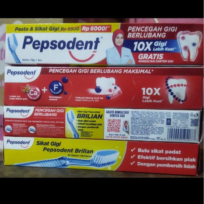 pasta gigi Pepsodent 225g + 25g / Pepsodent strong