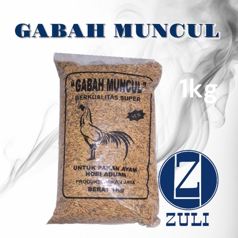 Gabah Muncul Kemasan 1kg Pakan Ayam Hobi Aduan