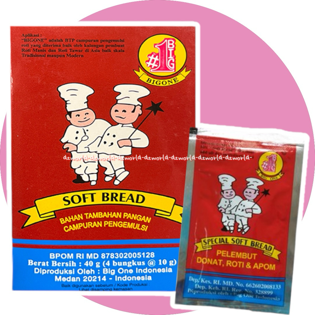 

Big One 40gr Big 1 Soft Bread Bahan Tambahan Pangan Campuran Pengemulsi Bigone Pelembut Roti