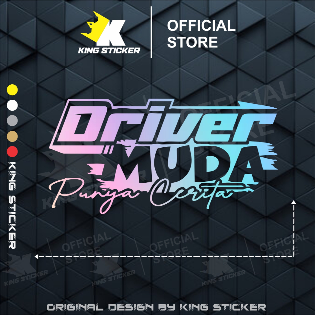 DF42 Sticker driver muda / sticker mobil stiker cutting stiker driver muda stiker murah