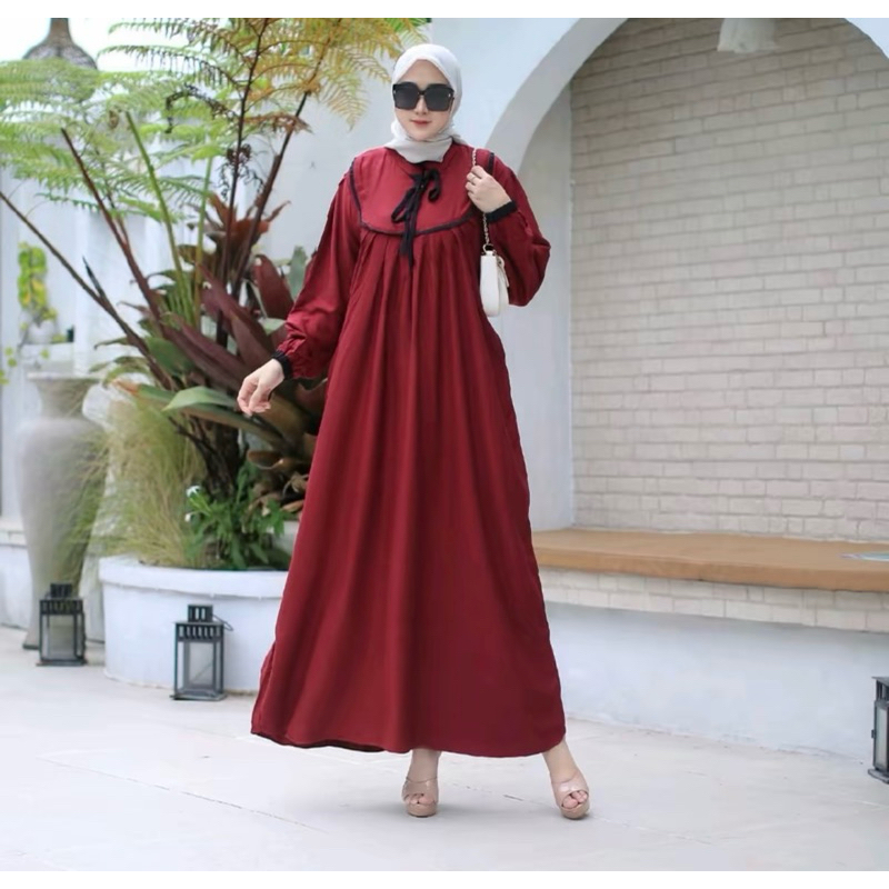 Gamis Helena gamis rayon twill kekinian