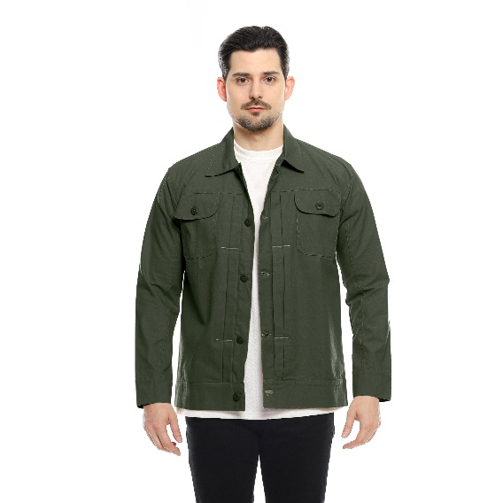 Saadat Jacket Pria Trucker Premium