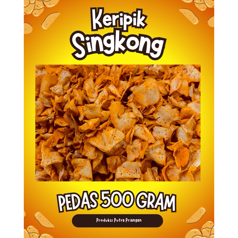 

KERIPIK SINGKONG PEDAS 500 GRAM