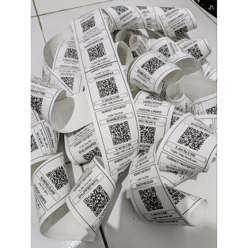 

Cetak Voucher Mikhmon Template Seperti Foto 1 Roll Isi ±140 Voucher