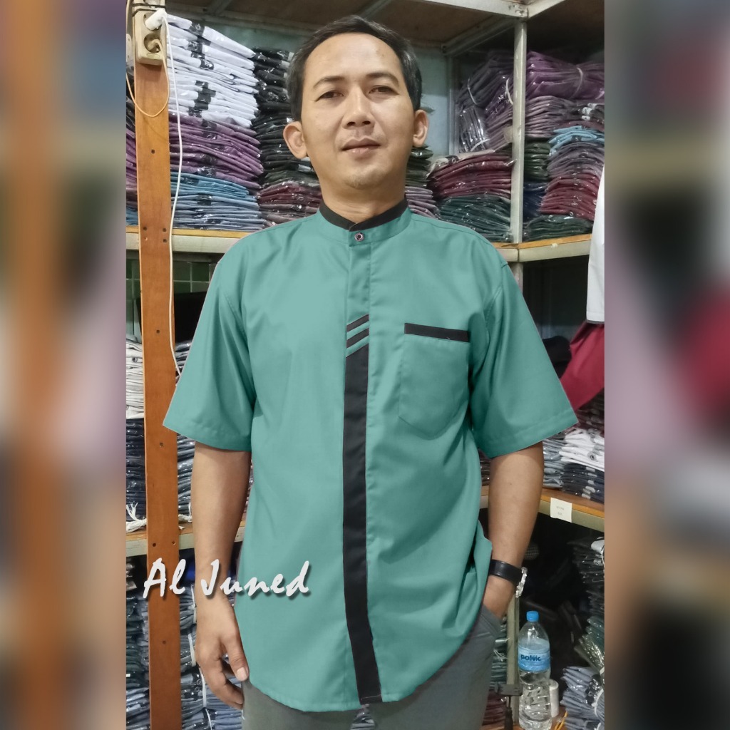 HARIS - NEW 2025 BAJU KOKO KEMEJA JUMBO KATUN TOYOBO PREMIUM LENGAN TANGAN PENDEK TERBARU MODEL SAKU