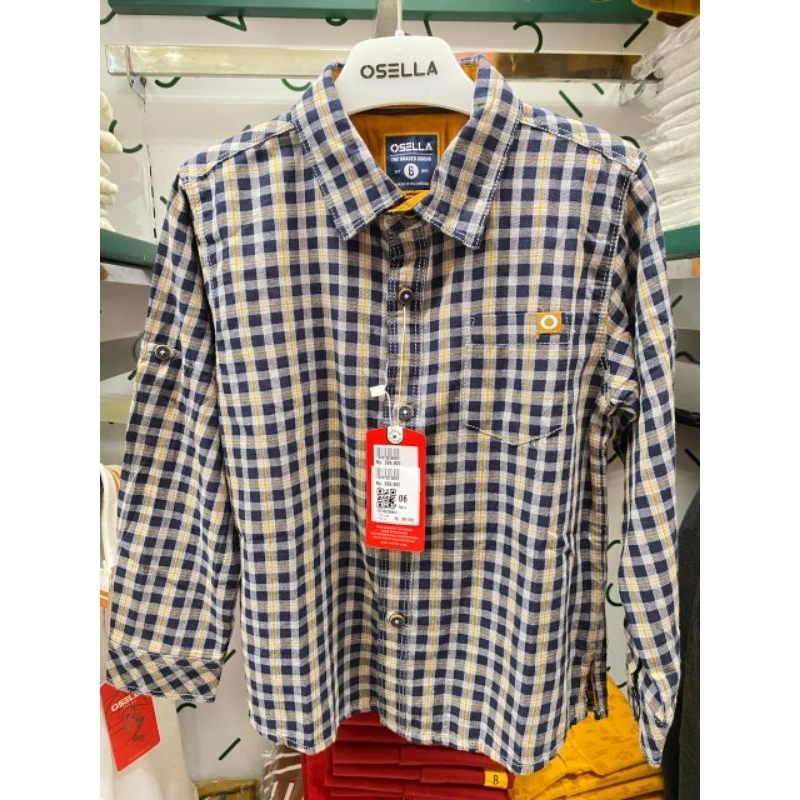 kemeja kotak anak osella