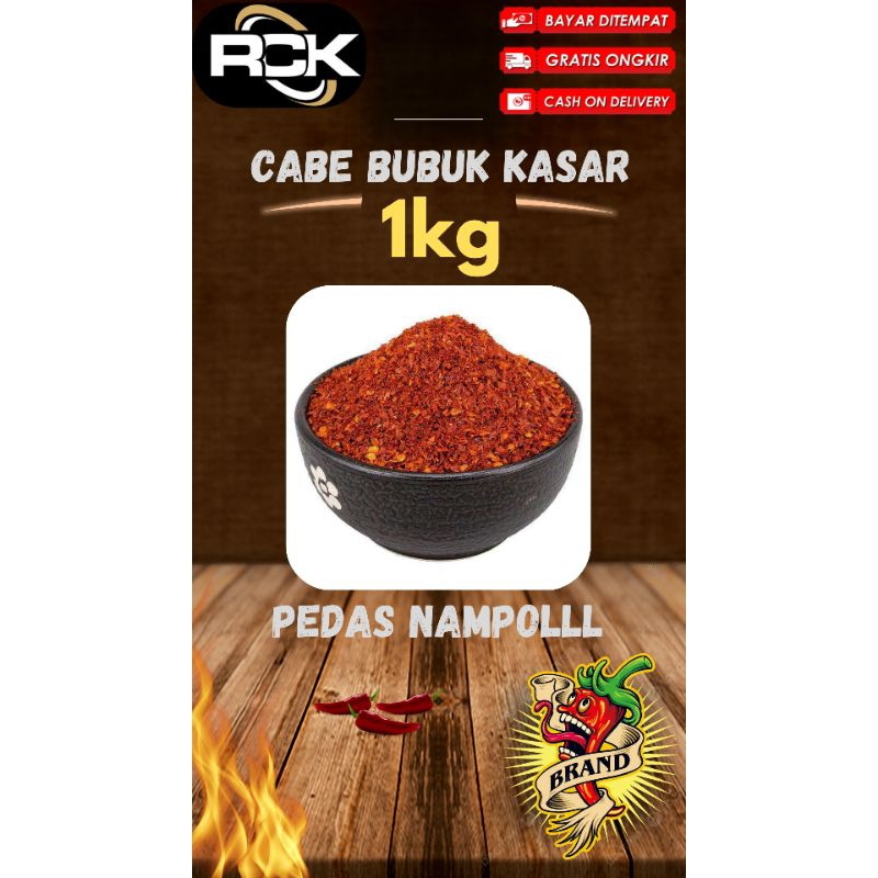 

cabe bubuk kasar kemasan 1kg