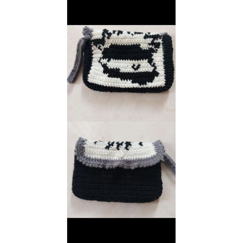 PO|Dompet Gojo Satoru rajut/Gojo Satoru crochet/Pouch Gojo Satoru