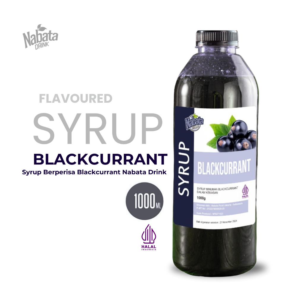 

Sirup Rasa Blackcurrant 1000 Ml NabataDrink | Syrp Blackcurrant 1 Liter Ala Cafe