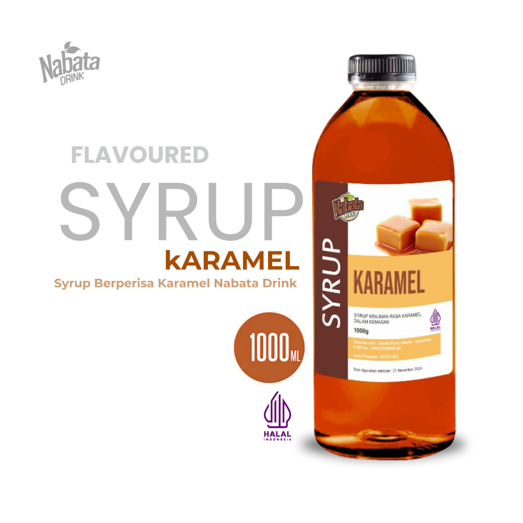 

Syrup Caramel 1 Liter Nabata Drink | Sirup Karamel Untuk Kedai Kopi Hotel Restoran Kafe