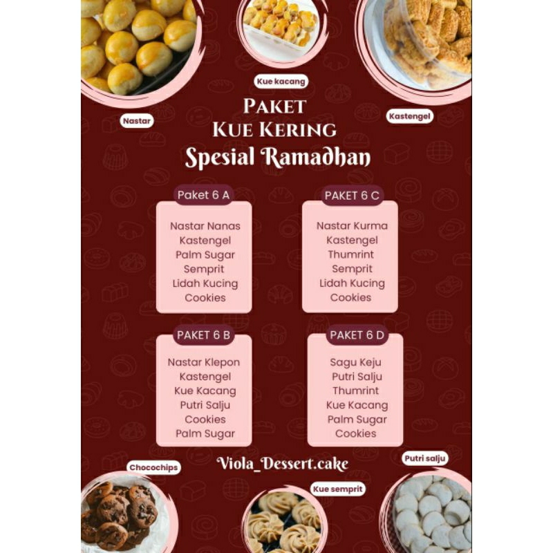 

PaketHampers isi 6 toples /Viola Dessert.cake/ Bright Shine cookies