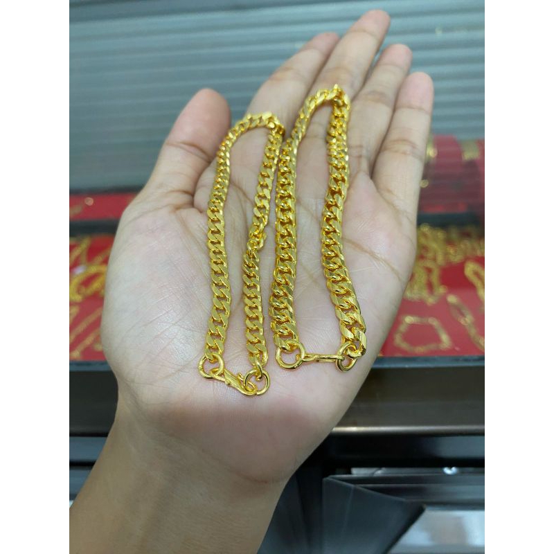 gelang kuningan lapis emas