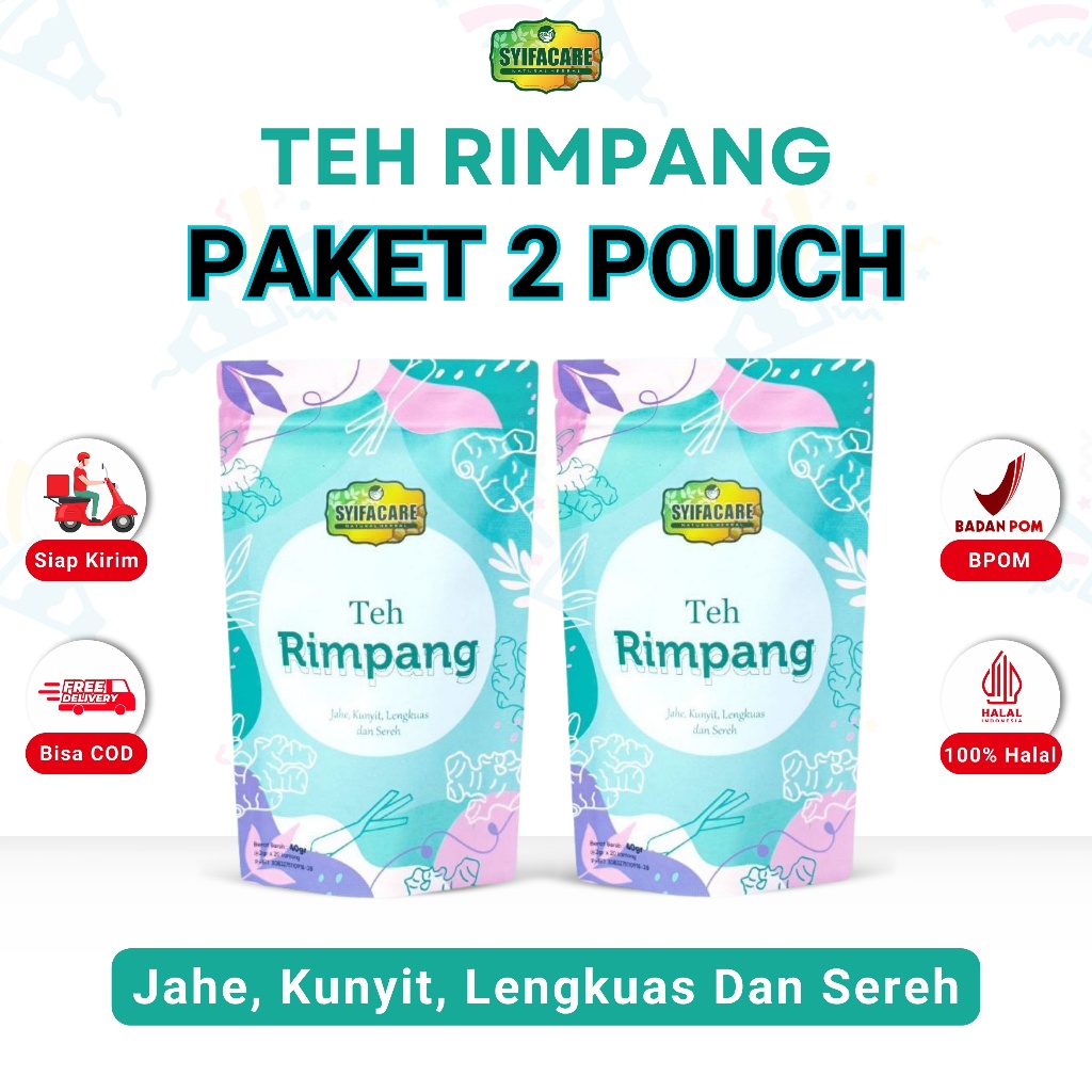 

[2Pcs] Teh Rimpang JSR Syifacare Ramuan Herbal Alami Untuk Mengatasi Berat Badan Slim Tea BPOM