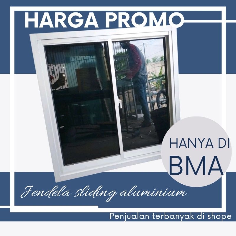 jendela aluminium 80x 120 sliding