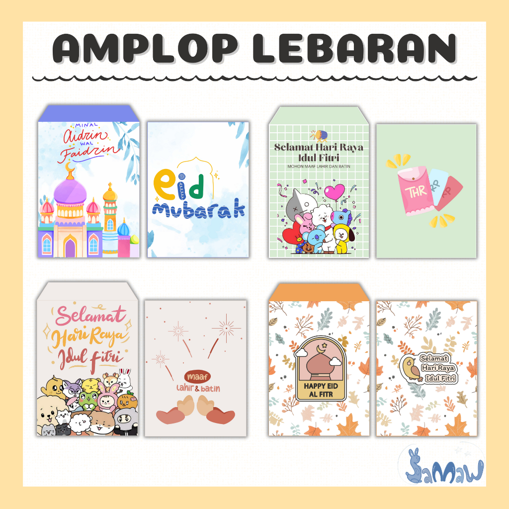 

Amplop Lebaran Hari Raya Idul Fitri Premium | THR 2025 | Angpao Aesthetic | Amplop Custom