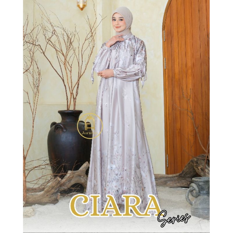 AURISTELA - Ciara Series Soft Brown | Dress lebaran armani kekinian | gamis busui | baju raya muslim