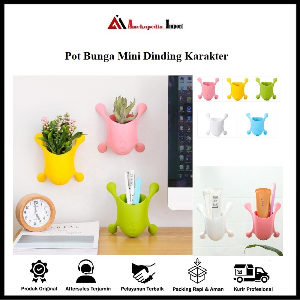 Pot Bunga Tanaman Mini Tempel Dinding - Rak Sabun - Tempat Sabun - Hiasan Dinding - Pot Bunga Model 
