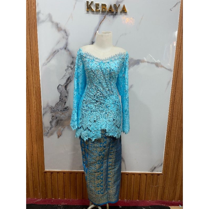 Kebaya pendek blue ice