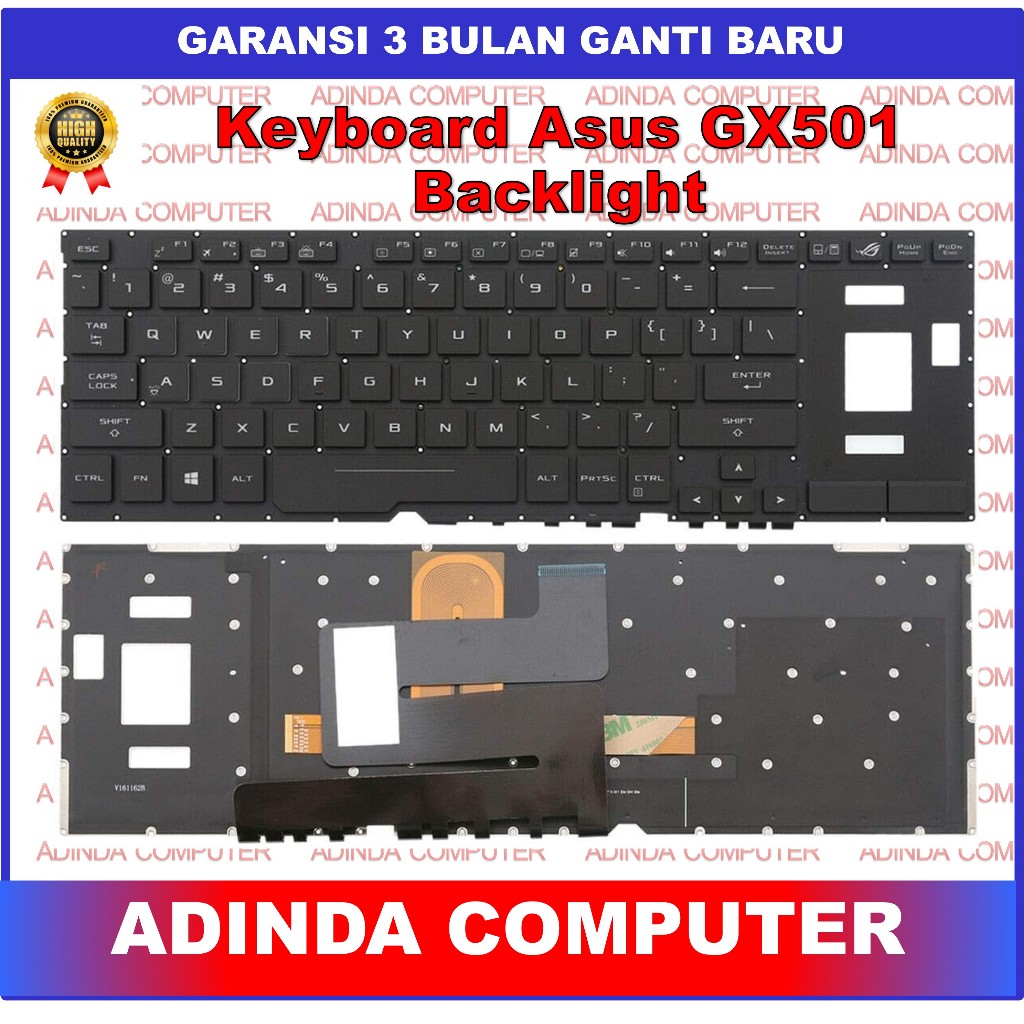 Keyboard Asus ROG Zephyrus GX501 GX501GI GX501V GX501VI GX501VIK GX501VS GX501VSK Backlight