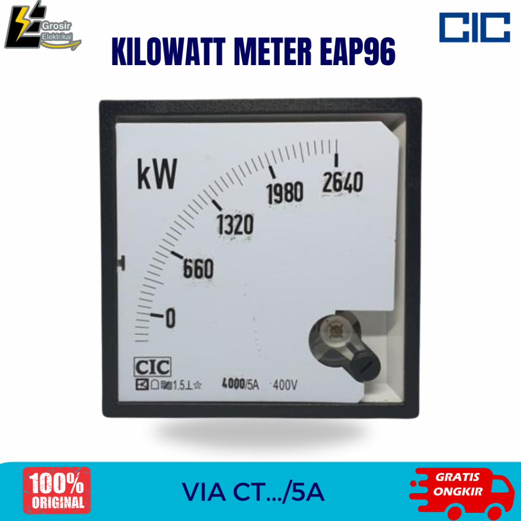 KILOWATT METER ANALOG EAP96 VIA CT.../5A CIC