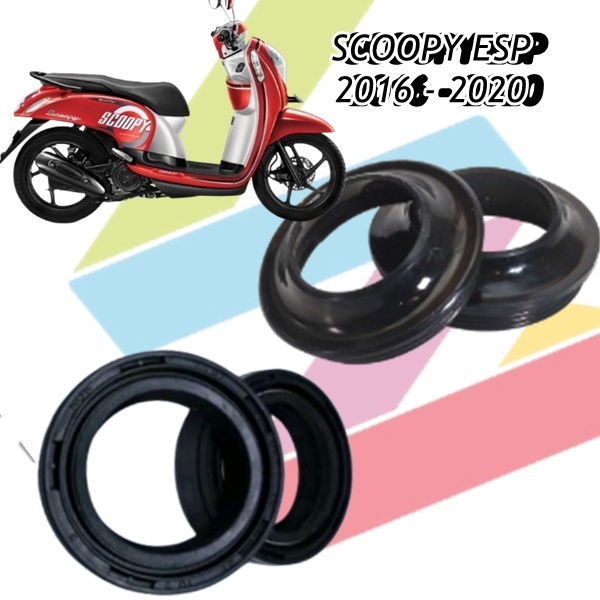 Seal Shock Depan GN5 Karet Sil Sok + Tutup Seal shok Sok Scoopy esp scoopy 2017 - 2022