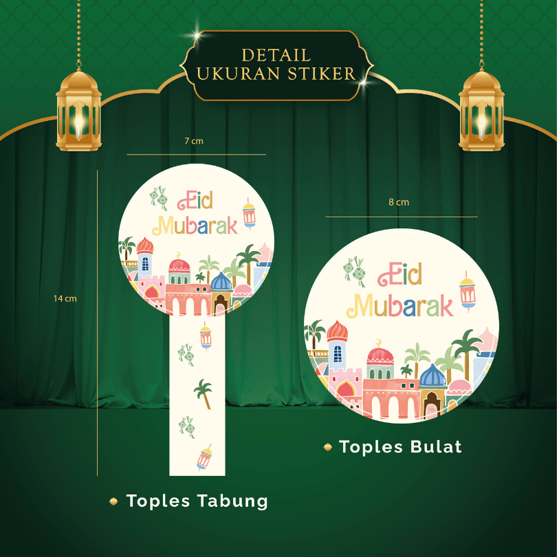 

Sticker Toples Tabung / Bulat / Lidah Idul Fitri Sticker Segel Toples Lebaran Kue Kering Ramadan / Sticker seal toples / stiker chromo / label stiker