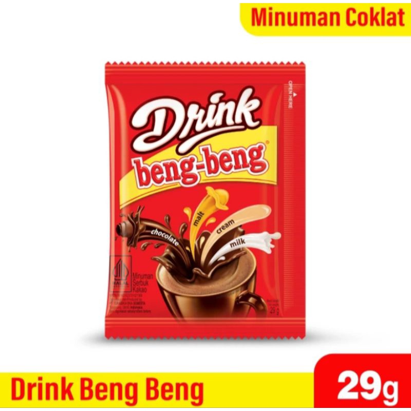 

[GRATIS ONGKIR] Beng Beng Drink sachet 29gr 1renceng isi@10 pcs Minuman coklat Sachet