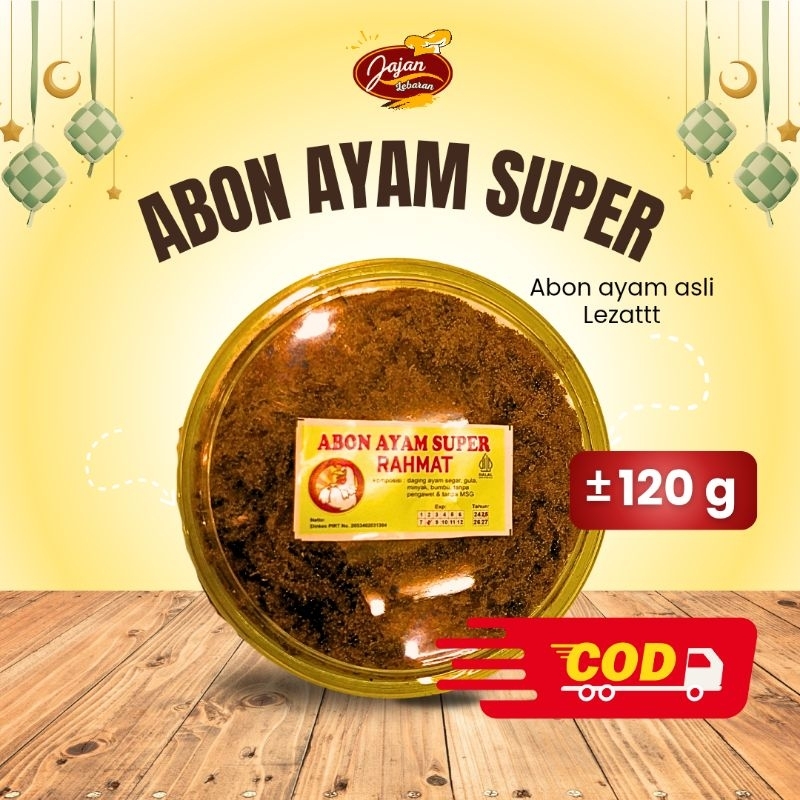 

ABON AYAM SUPER RAHMAT ASLI DAGING AYAM, TANPA PENGAWET & PEMANIS BUATAN