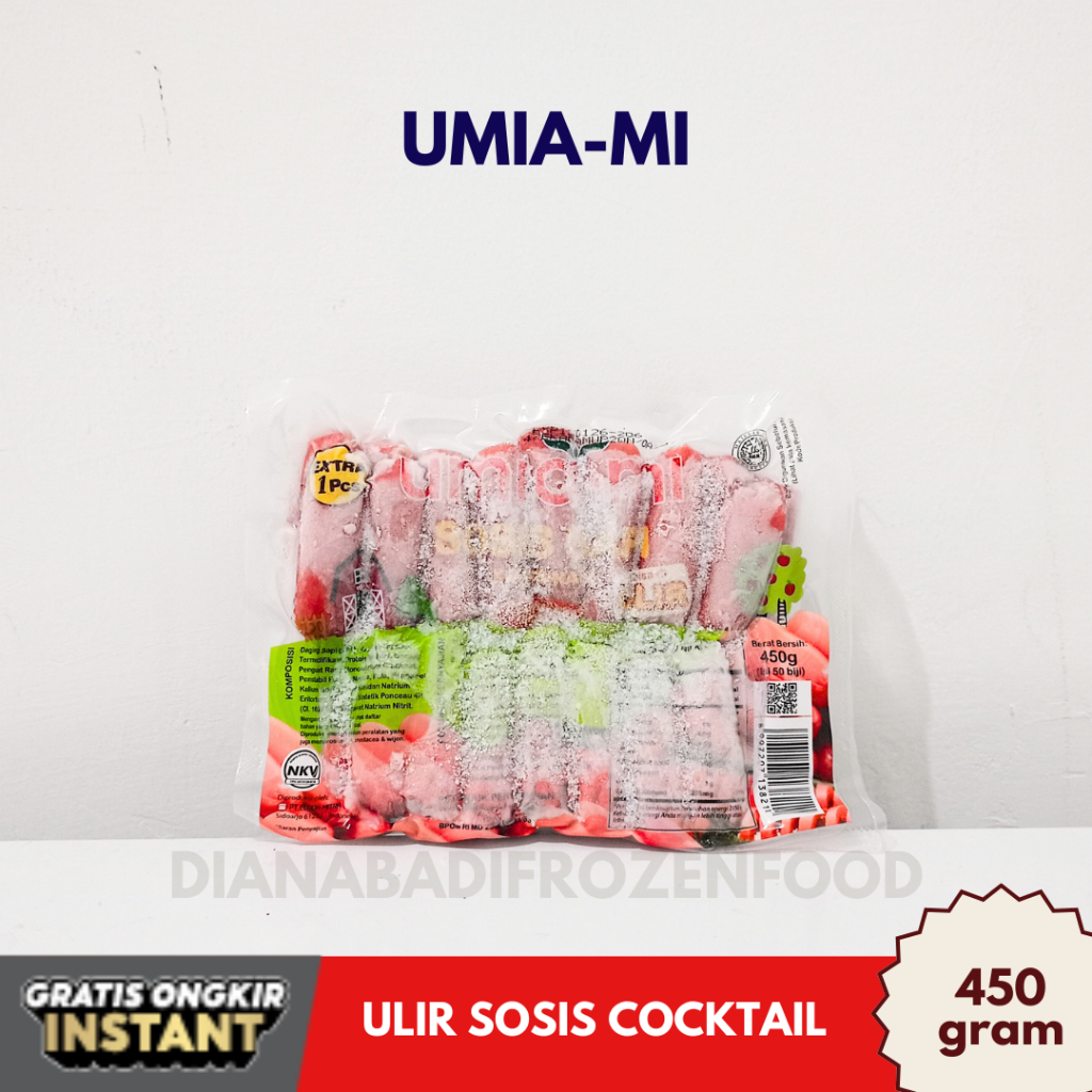

UMIAMI Sosis Sapi Kombinasi Ulir Cocktail Isi 50 biji 450gr