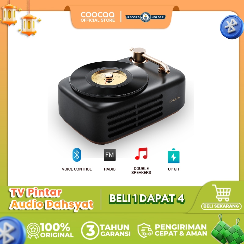 Coocaa Portable Bluetooth Speaker - Wireless - Radio - Double channels (Model:Live-time)