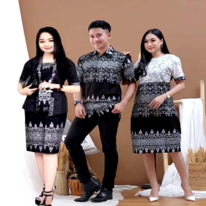 Couple Dress Brokat Anjani/Dress Brokat Keluarga Anjani silver Jumbo Ld 110