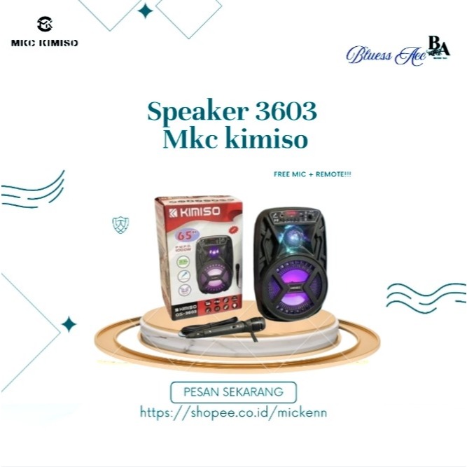 Speaker Bluetooth portlable QS-3603 speaker karaoke 6,5 inch