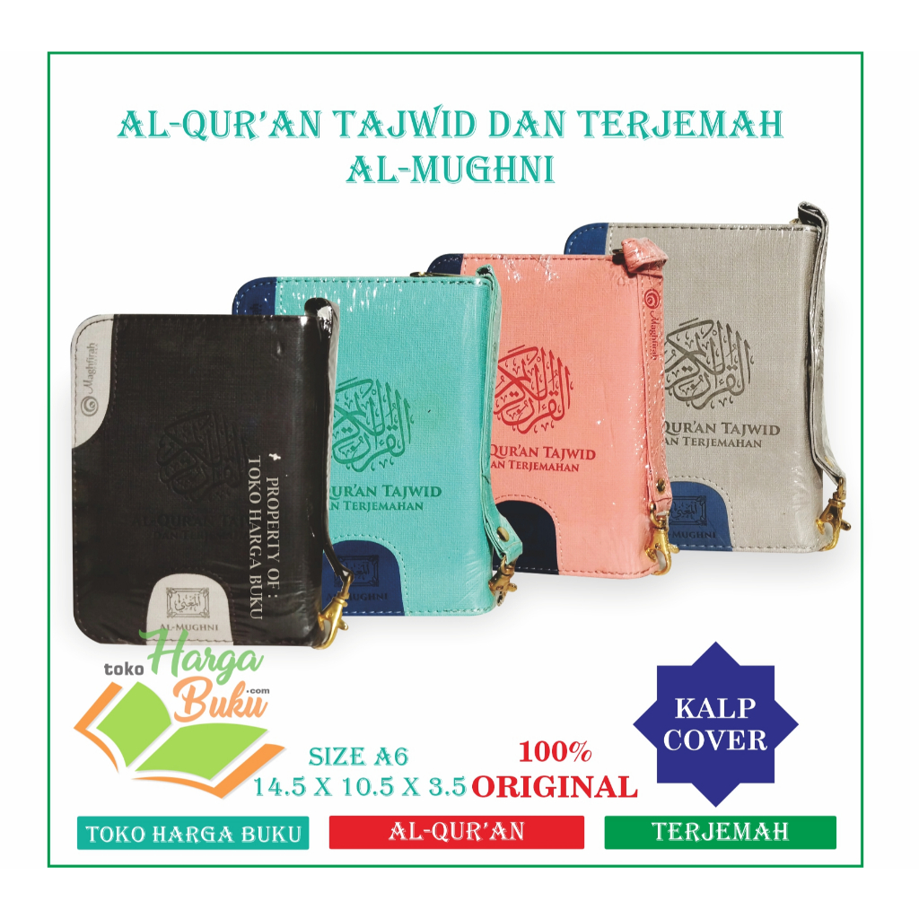 Al-Quran Al-Mughni A6 Jaket Dompet Resleting Terjemah Tajwid Warna Qur'an Mughni - Maghfirah Pustaka