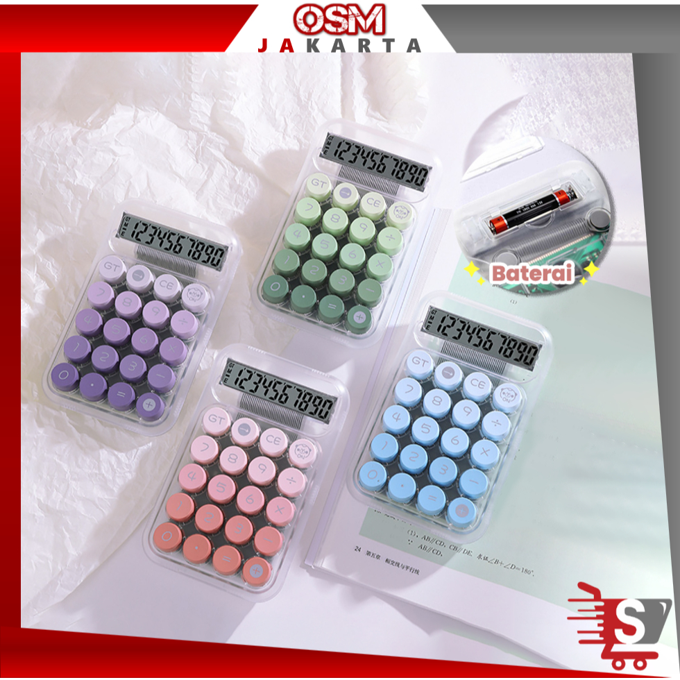 

OSM JKT 6549 Gradient Calculator / Kalkulator 12 Digit / Calculator Model Transparan / Aesthetic Calculator / Kalkulator Sekolah