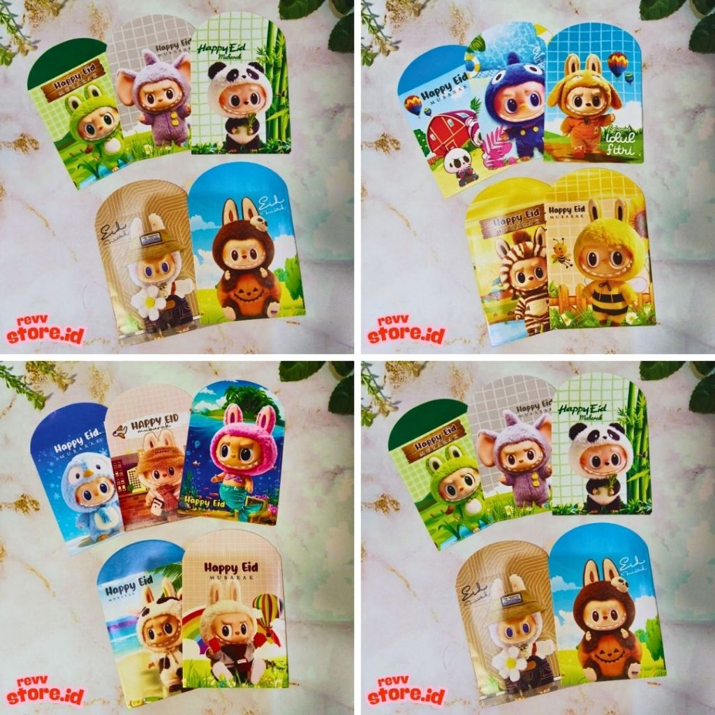 

(100 pcs) Amplop Lebaran Motif Labubu 2025