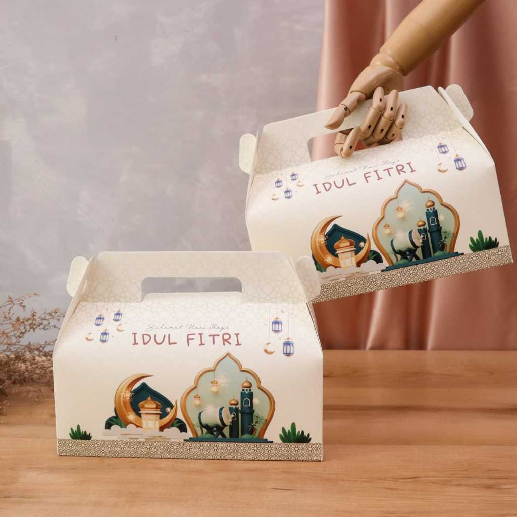 

[ ISI 10 PCS ] KOTAK HAMPERS IDUL FITRI / PAPER BAG LEBARAN 2025 / BOX HAMPERS SOUVENIR / GABLE BOX HAMPERS IDUL FITRI by. TOOKE
