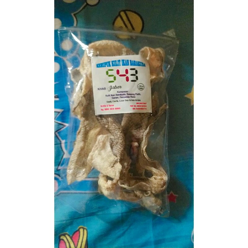 

Kerupuk Keripik Kulit Ikan Baracuda, Enak Gurih Asin, Oleh Oleh Krupuk Ikan