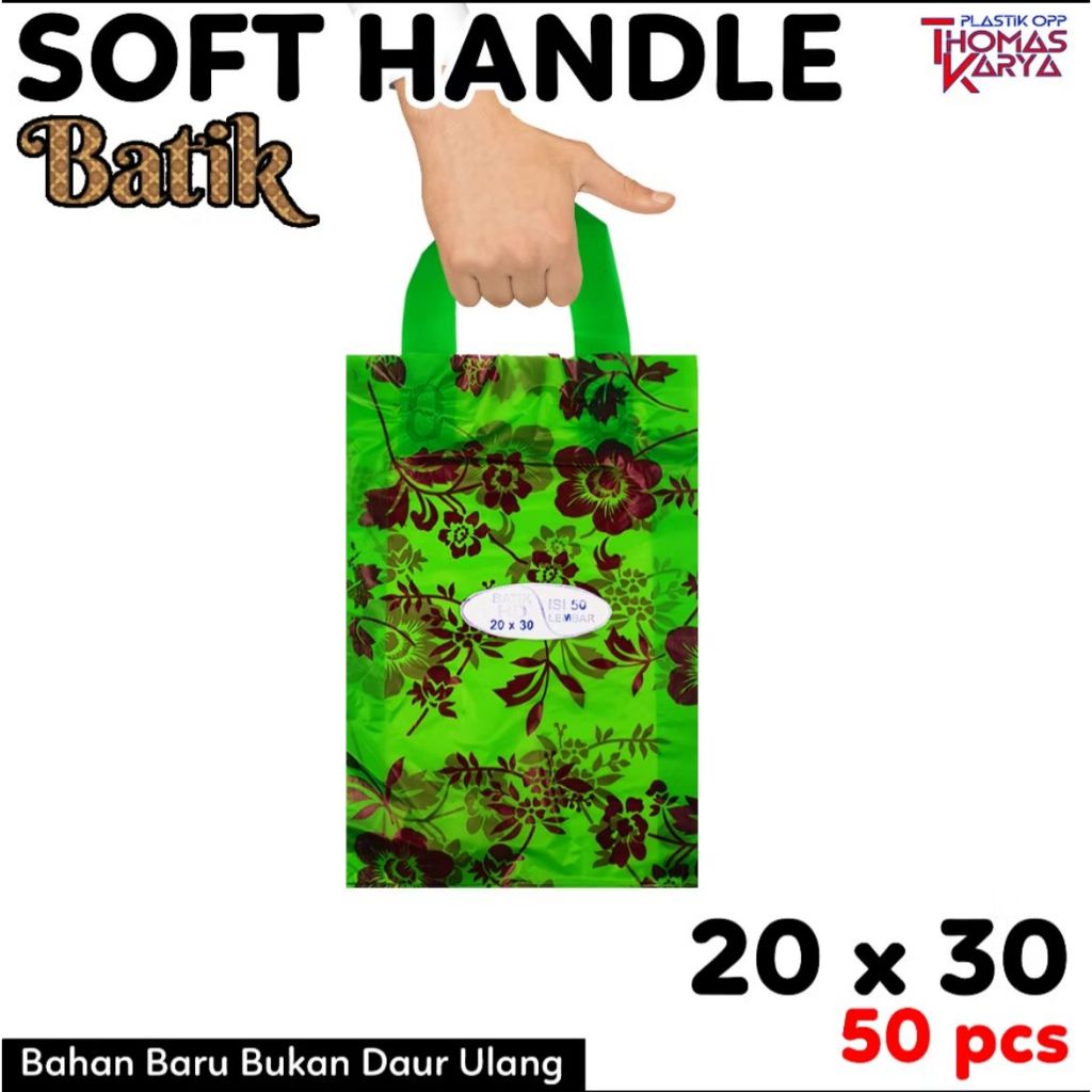 KANTONG HIDANGAN 20x30 cm  | Tas Kresek Tali Plastik Hajatan / Syukuran / Motif Batik | Goodie Bag |