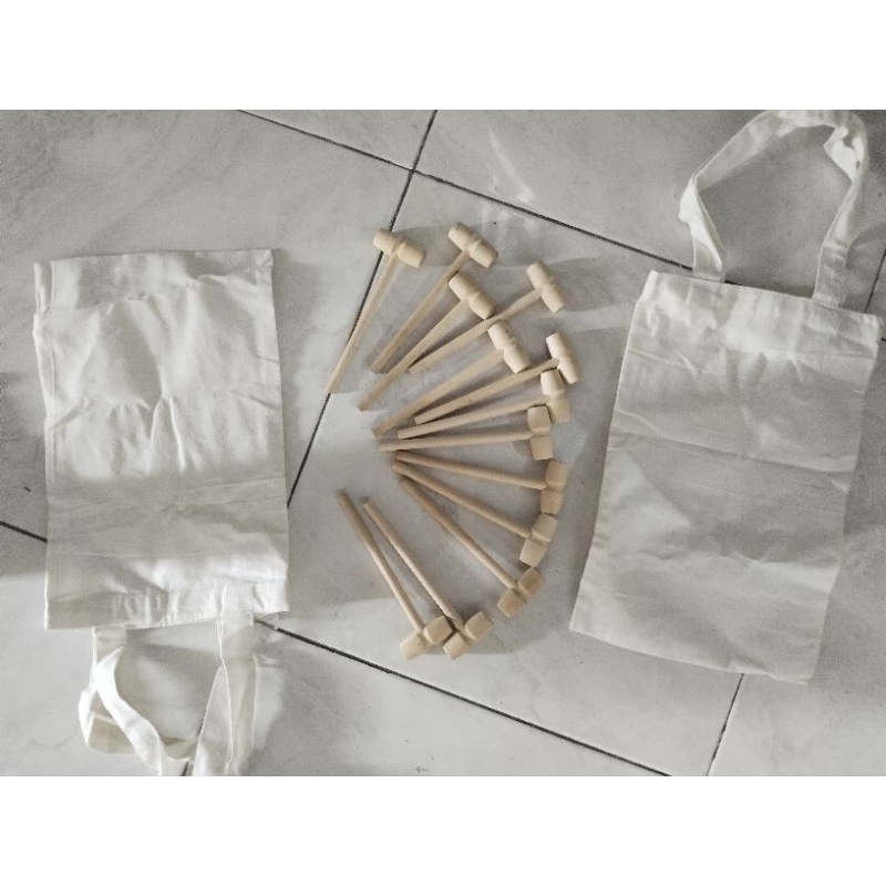 Paket Ecoprint Palu Tas kanvas kain putih