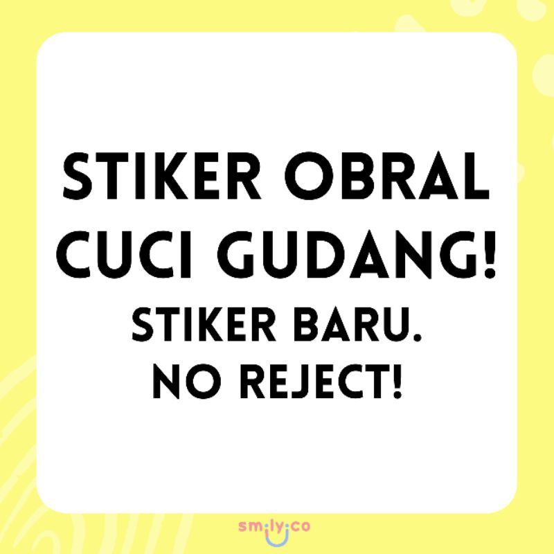 

CUCI GUDANG STIKER SMILY
